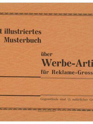 -Bunt illustriertes Musterbuch über Werbe-Artikel für Reklame-Grossisten.