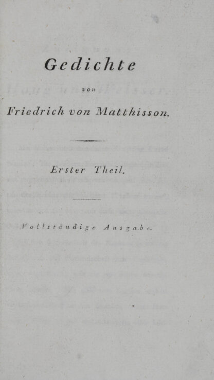 Friedrich von. -Gedichte.