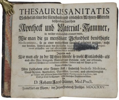 Johann Jacob. -Thesaurus Sanitatis