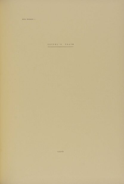 Arno. -Zettel's Traum. 1963-1969.