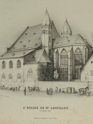-L'Eglise de St. Leonhard à Francfort a.M. Ansicht der Leonhardskirche von Süden.