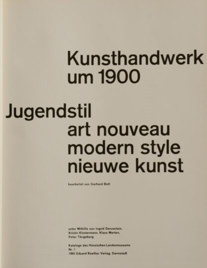 Gerhard. -Kunsthandwerk um 1900.