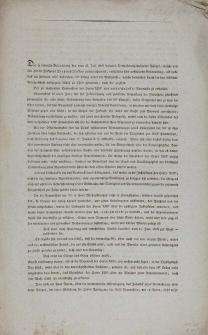BRACK UND KAPPES. -(Erklärung der Unterzeichner zu einer Verwahrung Frankfurter Bürger vom 18. Juli 1816