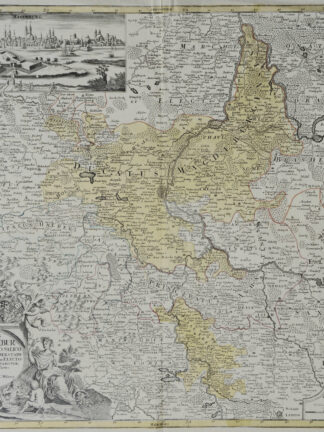 -Saxoniae Tractus Ducatum Magdeburgensem ... Karte des Herzogtums Magdeburg. Mit Braunschweig und Wolfenbüttel im Westen