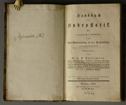 J.A. -Handbuch der Hydrostatik.