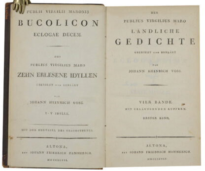 Publius. -Des Publius Virgilius Maro ländliche Gedichte.