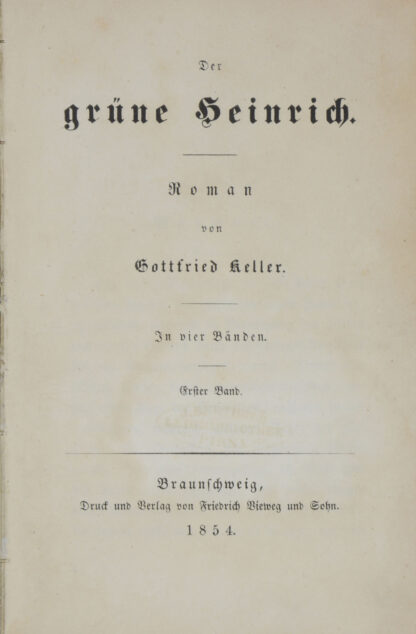 Gottfried. -Der grüne Heinrich.
