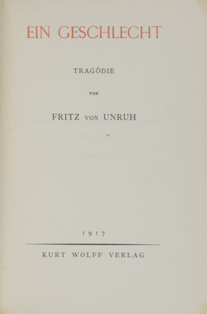 Fritz von. -Ein Geschlecht.