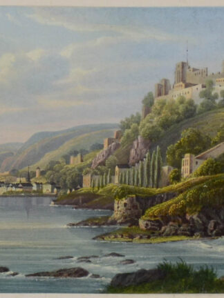 -St. Goar. Ansicht der Burg Rheinfels und von St. Goar.