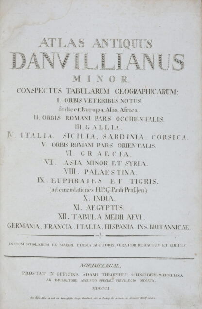 (Jean Baptiste Bourguignon de). -Atlas antiquus Davillianus minor.