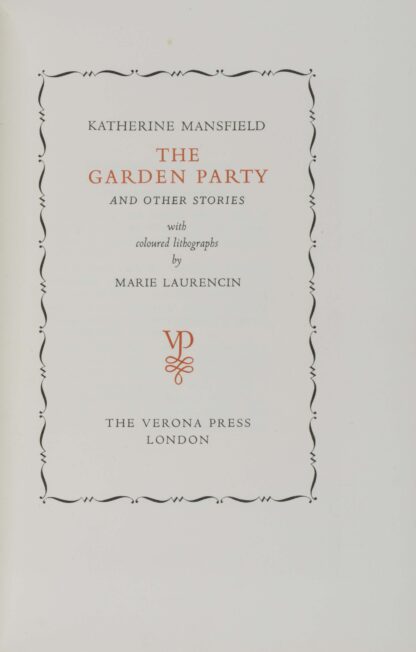 Katherine. -The Garden Party and other Stories.