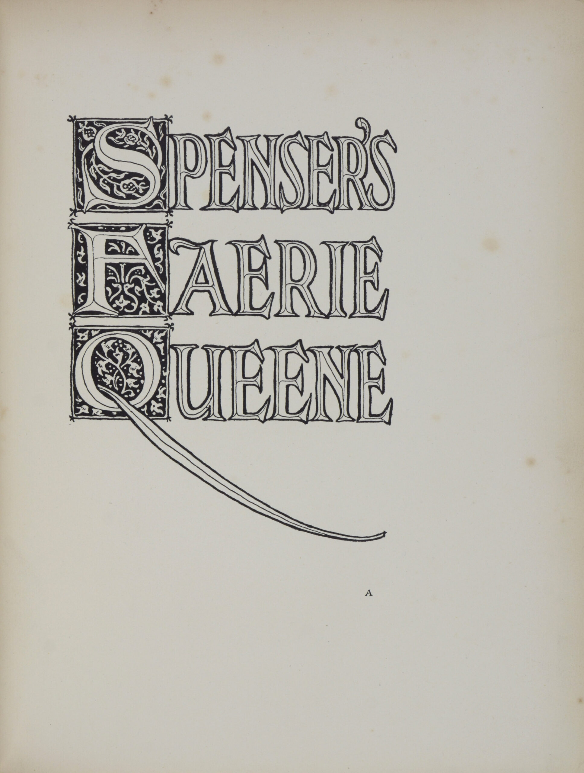 Edmund. -Fairie Queene. A poem in six books with the Fragment Mutabilitie.