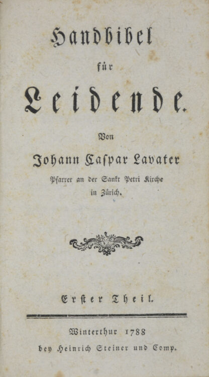 Johann Caspar. -Handbibel für Leidende.