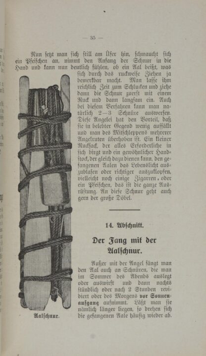 Max. -Der Aalfang mit Angel und Schnur.