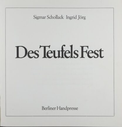 Sigmar. -Des Teufels Fest.