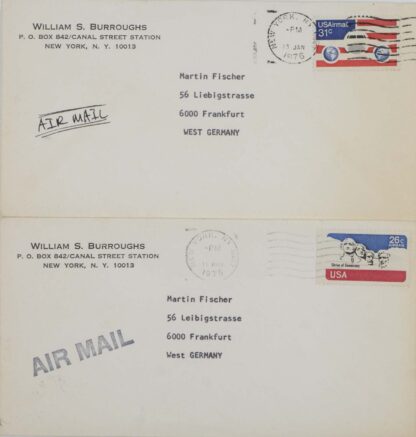 Amerikanischer Schriftsteller. -2 Maschinengeschriebene Briefe mit Unterschrift. New York