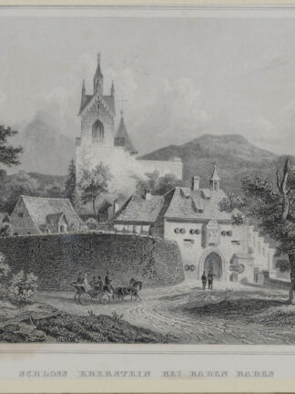 -BADEN-BADEN. - EBERSTEIN. Ansicht mit Schloß.