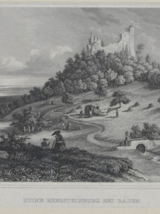 -BADEN-BADEN. - EBERSTEIN. Ansicht mit der Burgruine.