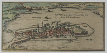 -LINDAU/Bodensee. Gesamtansicht aus der Vogelschau.