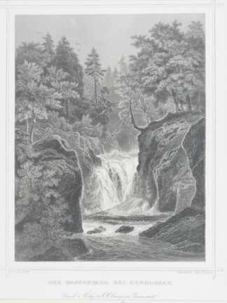 -BADEN-BADEN. - GEROLDSAU. Ansicht mit dem Wasserfall.