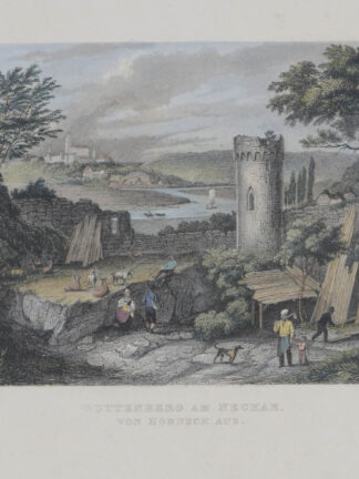 -GUTTENBERG/Neckar. Gesamtansicht von Horneck aus.