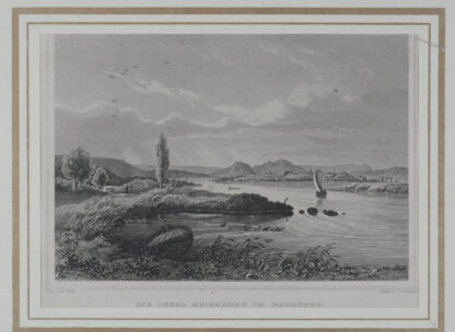 -REICHENAU/Bodensee. Die Insel R. vom Ufer aus gesehen.