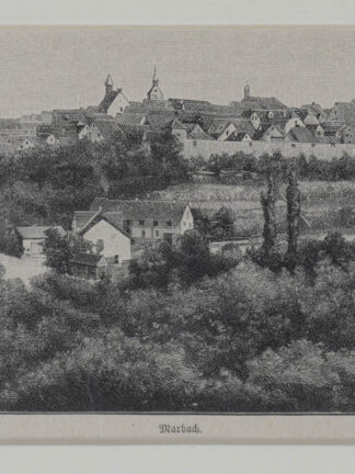 -MARBACH/Neckar. Gesamtansicht.