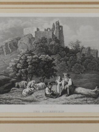 -ALTENSTEIN/Unterfr. Ansicht mit Burgruinen.