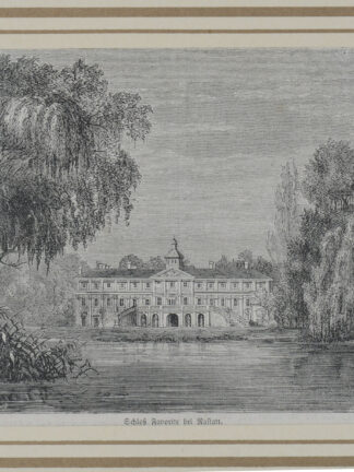 -RASTATT. Ansicht mit dem Schloß Favorite.