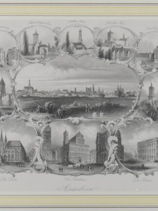 -AUGSBURG. Souvenirblatt mit einer Gesamtansicht