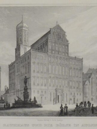 -AUGSBURG. Das Rathaus und die Börse.