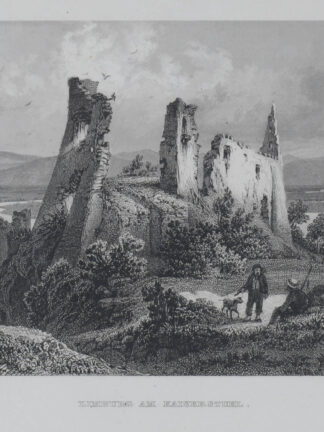 -LIMBURG am Kaiserstuhl. Ansicht der Burgruine mit dem Rheintal im Hintergrund.
