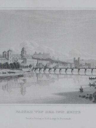 -PASSAU. Gesamtansicht von der Innseite.