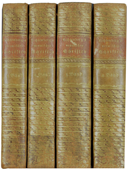 Georg Christoph. -Vermischte Schriften nach dessen Tode aus den hinterlassenen Papieren gesammelt und herausgegeben von Ludwig Christian Lichtenberg und Friedrich Kries.