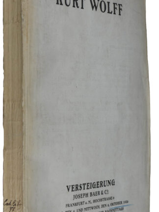 -Katalog der Inkunabeln-Sammlung Kurt Wolff München.