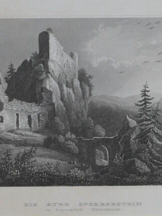 -SPERBERSTEIN. Ansicht der Burgruine im bayerschen Rheinkreise.