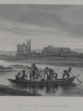 -SCHWARZACH/Ufr. Ansicht mit dem Kloster.