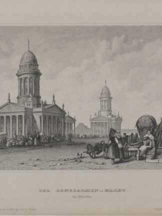 -BERLIN. Gendarmenplatz mit d. franz. und deutschen Kirche.