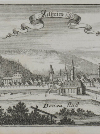 -KELHEIM/Bayern. Gesamtansicht über die Donau.