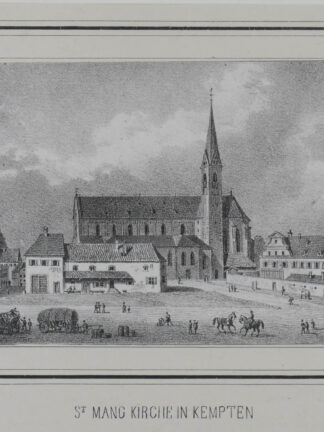-KEMPTEN. Teilansicht mit der St. Mang Kirche.