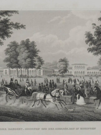 -BAD KISSINGEN. Teilansicht mit Rakoszy-Brunnen und Arkadenbau (Kursaal).