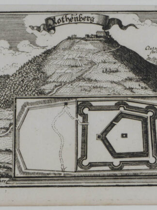 -ROTHENBERG bei Nürnberg. Schlossansicht mit Grundriss.