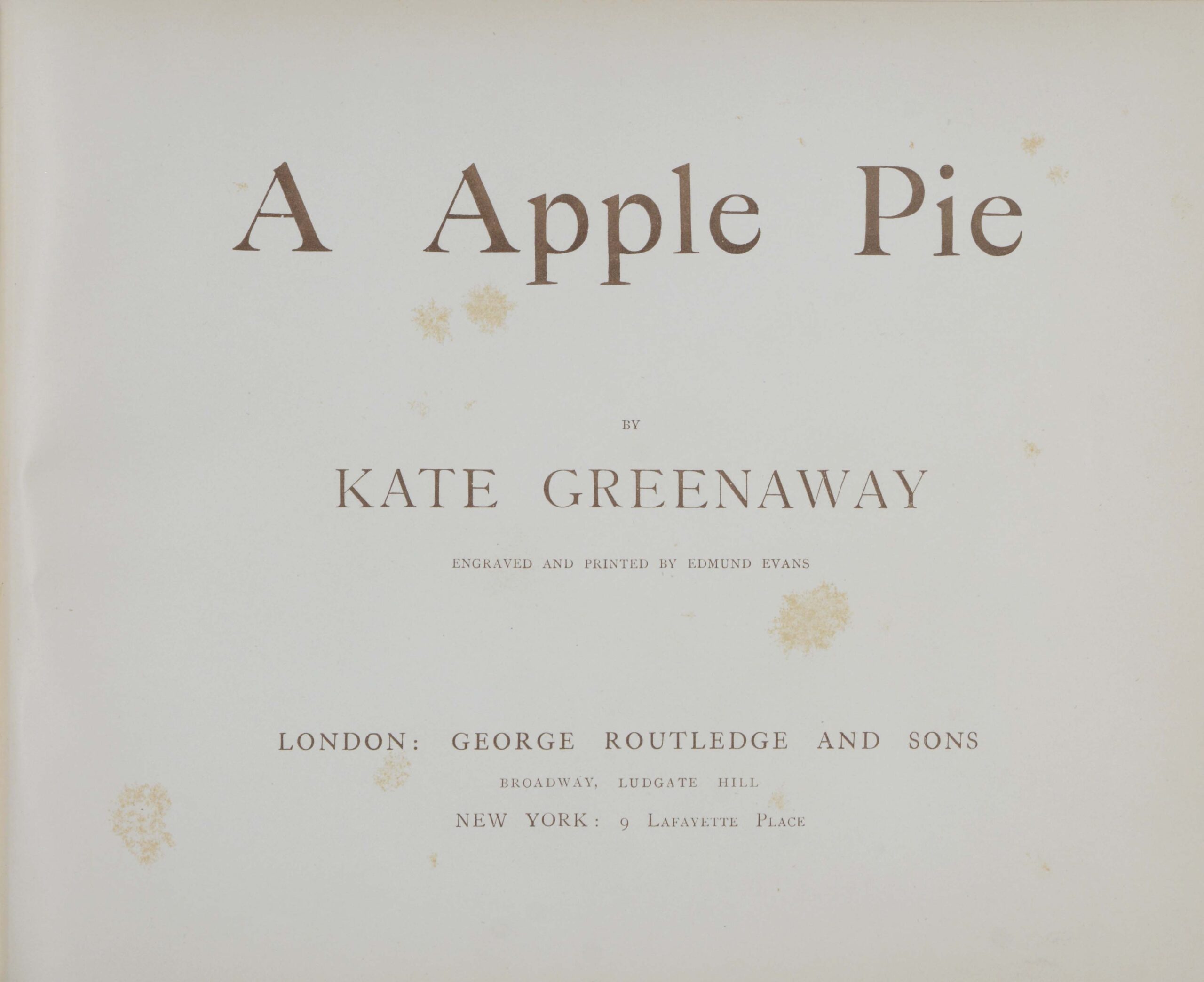 Kate. -A Apple Pie.