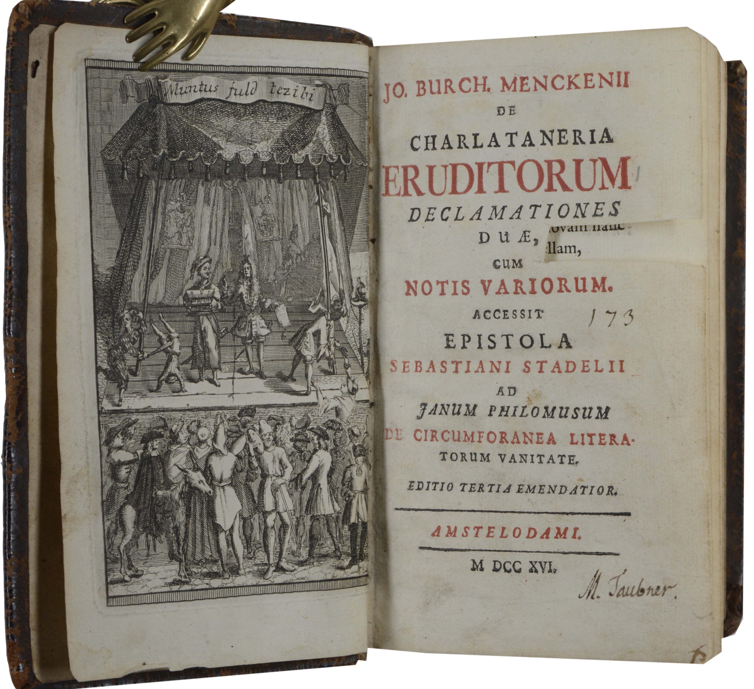 Jo(hann) Burch(ard). -De charlataneria eruditorum declamationes duae