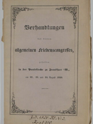 -Verhandlungen des dritten allgemeinen Friedenscongresses