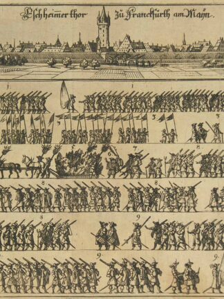 -Eschheimer Thor zu Franckfurt am Mayn. Stadtansicht von Frankfurt von Norden