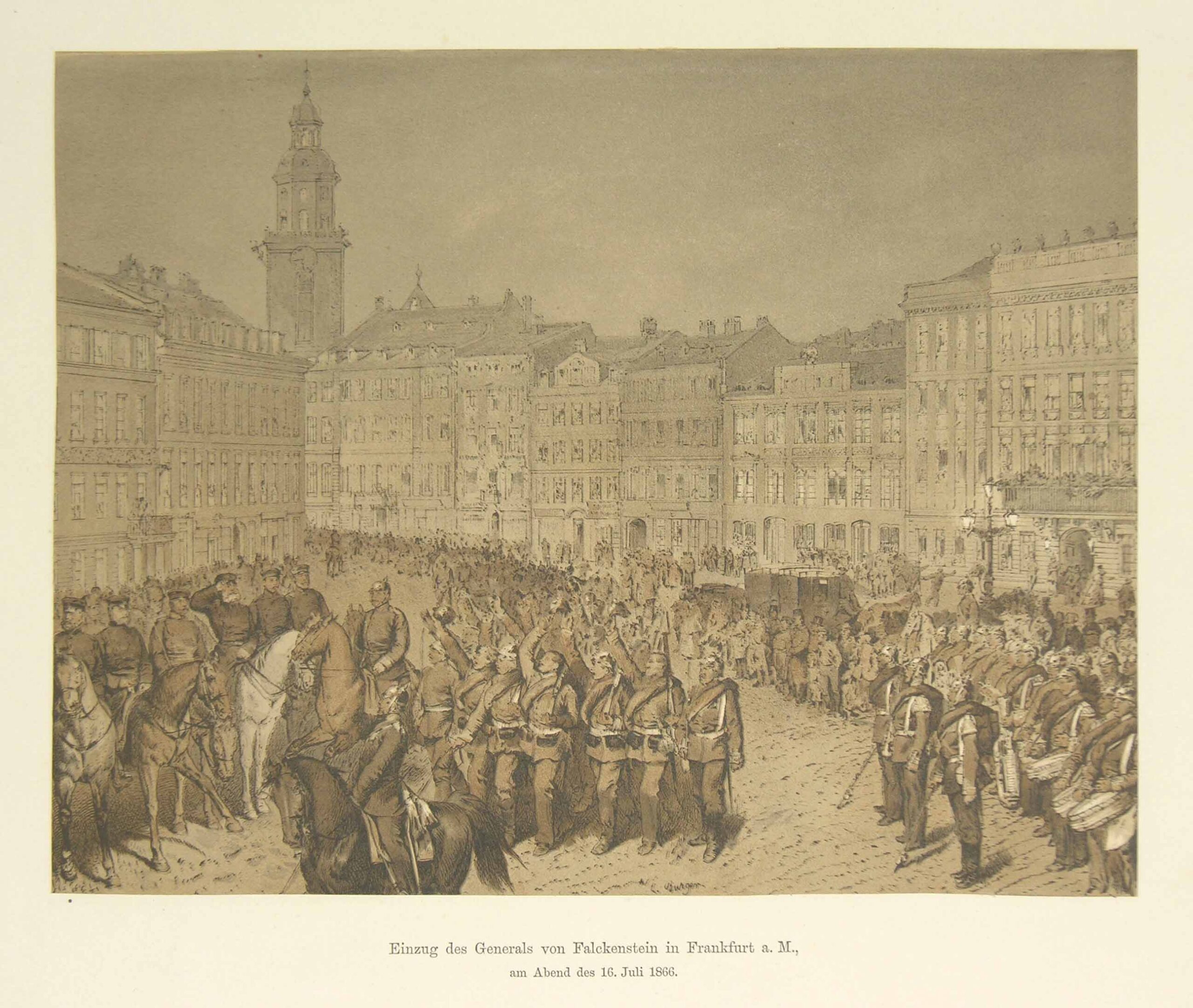 -Einzug des Generals von Falckenstein in Frankfurt a.M.