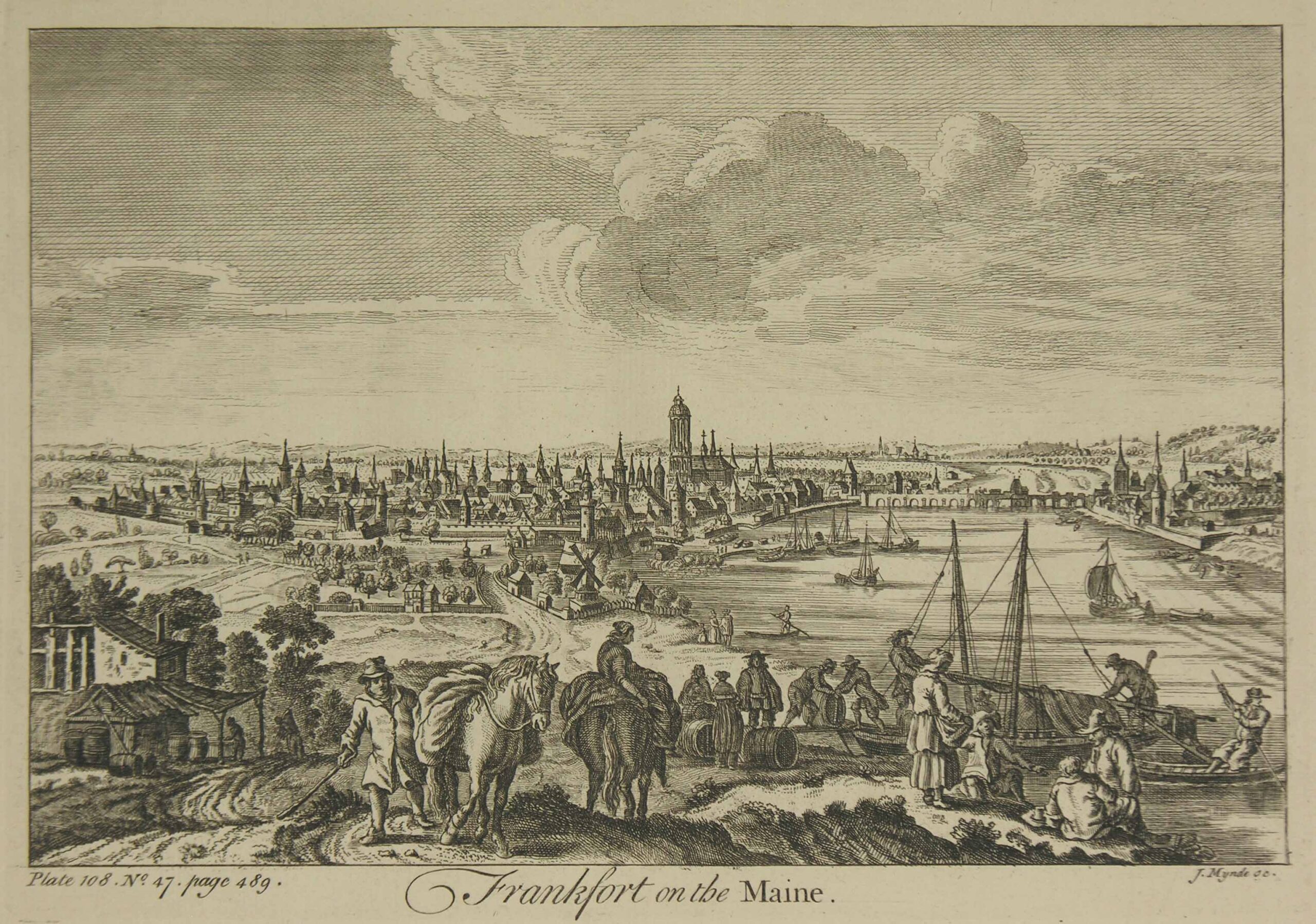 -Francfort on the Maine. Gesamtansicht von Westen