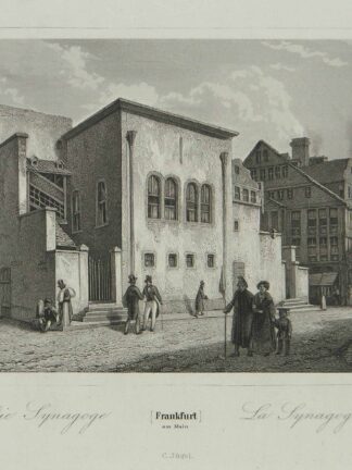 -Die Synagoge. La Synagogue. Ansicht der "alten" Synagoge in Frankfurt