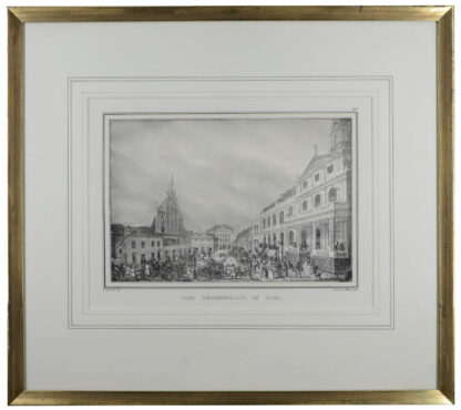 -RIGA/Lettland. Der Börsenplatz. Teilansicht des Börsenplatzes mit dem Rathaus am rechten Bildrand.